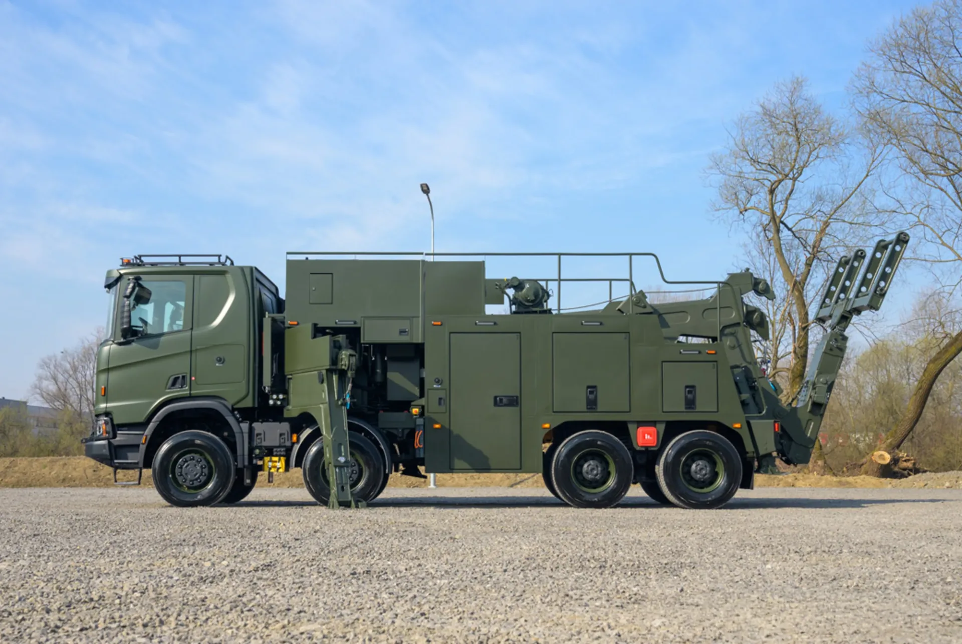 Scania 8x8 heavy recovery vehicle built by Poland’s Szczesniak for the Swedish Armed Forces